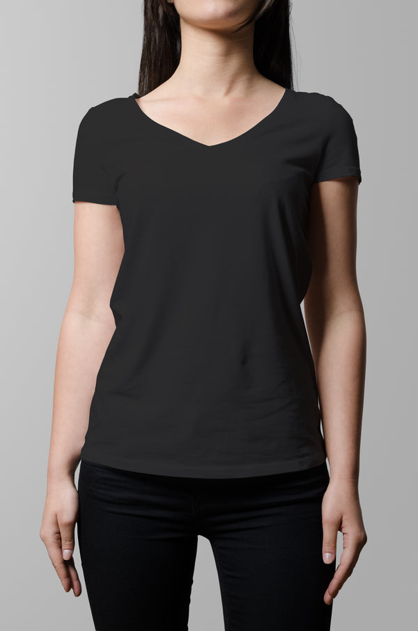 Simple V-neck Shirt Women